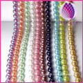 High quality 12mm imitation round glass pearl string